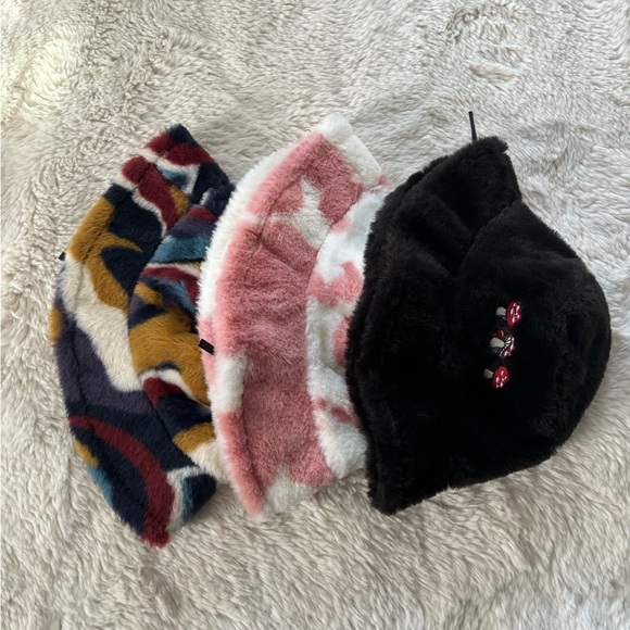 Colorful Fuzzy Sherpa Bucket Hat Bundle - Picture 9 of 9